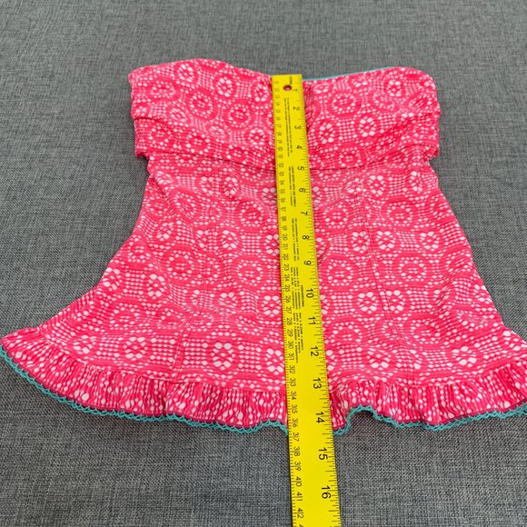 Arizona Jean Co. Strapless Tankini Pink Small Nylon Spandex Removable Pads - Picture 6 of 12